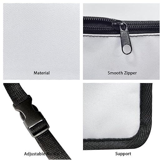 1.2 Gallons Car Trash Can for Women, White Tiger Auto Trash Can for Car, Adjustable Hanging for Tail of Console/Back of Seat, Odor-Free with Zipper Leak-Proof Lid Design, Small and Convenient