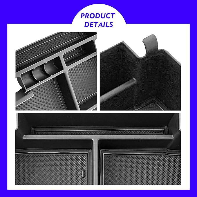(Full Coverage) 2025 Suburban Yukon Tahoe Premier Sliding Console Tray Center Console Organizer Tray for GMC Yukon Chevy Tahoe Suburban 2021 2022-2024 2025 Armrest Storage Box 2023 Chevrolet Suburban
