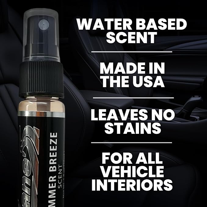 Lane's Premium Car Air Fresheners - Summer Breeze Scent Water Based - 1oz Eliminate Bad Odors of Pet & Food From Car Interior Leather, Carpet, Upholstery Great For Cars, Trucks, SUVs, RVs & More