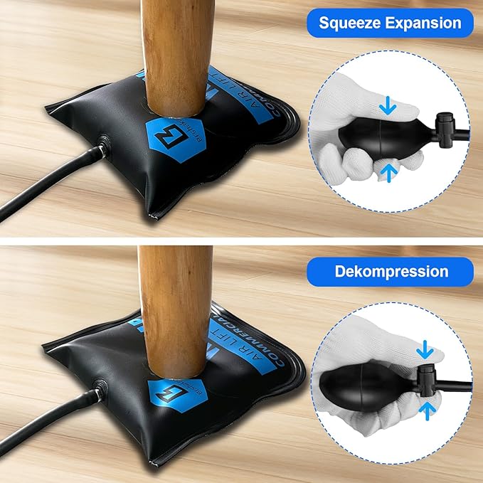 Air Wedge Bag Pump, Strong Commercial Grade Air Wedge Bag Pump Professional Leveling Kit & Alignment Tool Bag in the Popular Medium Size (6 Pack)