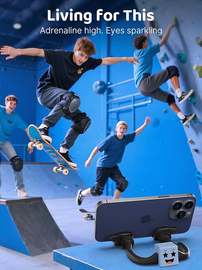 Stocking Stuffers for Teens Boys Girls Kids: Thumbs Up Lazy Phone Holder with Mood Cube Cell Phone Stand for Desk Gifts for Men Women Adults Kids Teenager Husband Wife Funny Gadgets Gift for Christmas