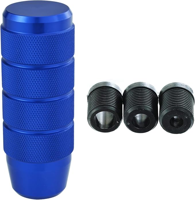 Abfer Aluminum Shift Knob 9CM Cool Car Gear Stick Shifter Lever Handle Fit for Most Automatic Manual Vehicle (Blue)
