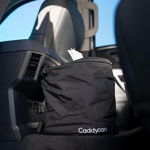 Auto - Car Trash Can with Lid | Compact, Durable Multipurpose Trash Bin and Organizer for Commuting, Adventures | Utility Pockets and 100% Leak-Proof