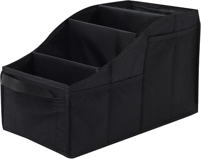 Car Seat Organizer Backseat,Passenger Car Organization with 2 Cup Holders,Automotive Backseat Organizer for Front Seat,Console,Car Essentials,Black