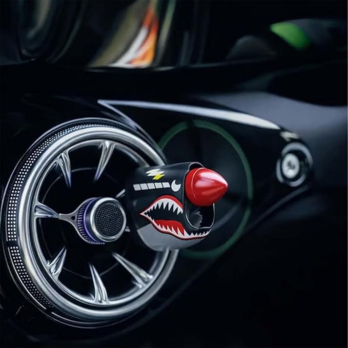 P-40 Fighter Car Air Vent Decoration with Spinning Propeller, Vintage P40 Warhawk Air Freshener, Dashboard Decorations for Auto Interior Decor Gift (2 Pcs Yellow)