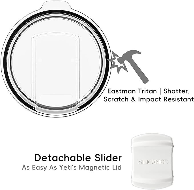 20oz Vacuum Insulated Tumbler - Double Wall Stainless Steel Coffee Mug with Detachable Slider Lid, BPA Free, Car Cup Holder Compatible - Gym/Office/Travel/Home -Navy Blue