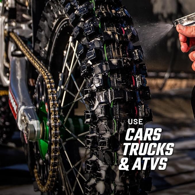 Slick Products Heavy-Duty Cleaner & Degreaser – Professional Strength Citrus Formula for Tires, Wheels, Engines, Chains & Tough Grime – Ready to Use or Dilute, 128 oz