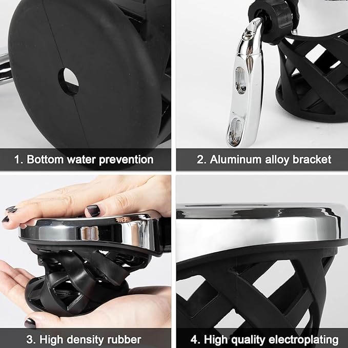 Motorcycle Cup Holder Drink Handlebar Cup Holder for Harley Dyna Sportster XL 883 1200 Softail Fat Boy Touring Road King Electra Street Tour Glide (Silver)