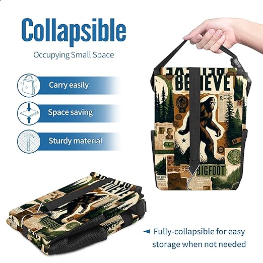 Bigfoot Car Trash Can with Lid Collapsible Reusable Waterproof Car Garage Bag,Automotive Garbage Can,Car Accessories Interior Car Organizer