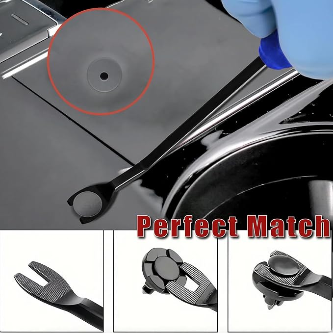 1 PCS Car Clips Fastener Remover Tool, Car Panel Dashboard Door Window Tool, Fastener Car Panel Door Interior Window Tool, Clip Puller Rivet Removal Tool (Blue)