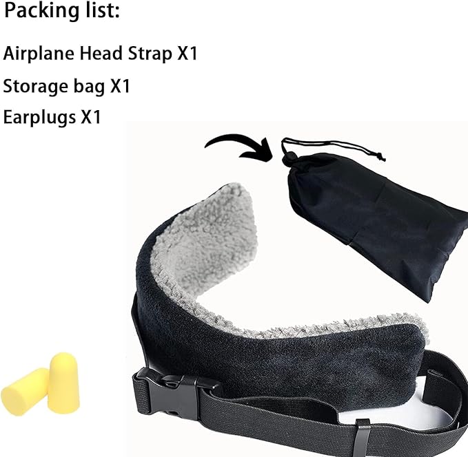 Retractable Travel Pillows with Car and Airplane Head Strap, Compact and Comfortable Upright Plane Pillows That Prevents Head from Shaking While Traveling in Cars and Air