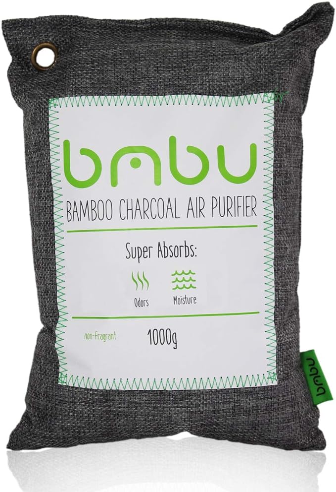 1000g Large Bamboo Charcoal Air Purifier Bag - Car Deodorizer Freshener - Remove Odor and Control Moisture in Your RV, Camper, SUV, Truck, Closet, Mobile Home, Storage - Non fragrant 1kg
