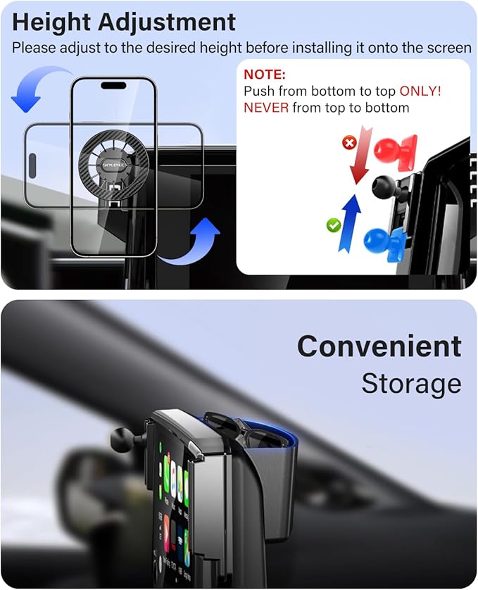 Car Phone Holder for Toyota Corolla/Corolla Hatchback 2019-2026/Corolla Cross 2022-2026 Accessories 8-Inch Screen Fixed Clip, Automobile Cradles Strong Magnetic Phone Mount Compatible with MagSafe