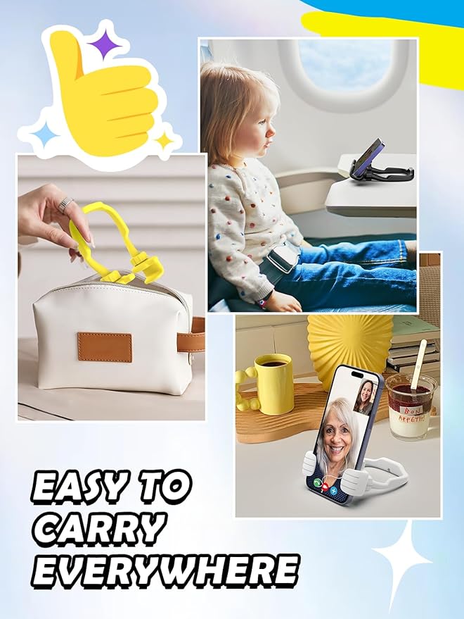 Valentines Day Gifts for Men Women: Teens Girls Boys Gifts for Kids Thumbs Up Lazy Cell Phone Stand Holder for Desk Funny Gift for Dad Mom Wife Husband Adults Teenage Cool Gadget Trendy Stuff