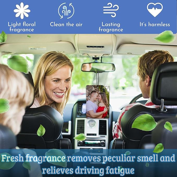 10/20/50/100Pcs Custom Logo Air Freshener for Car Bulk,Wholesale Personalized Double-Sided Car Air Fresheners with Photo Text Logo (Rectangle 10Count)