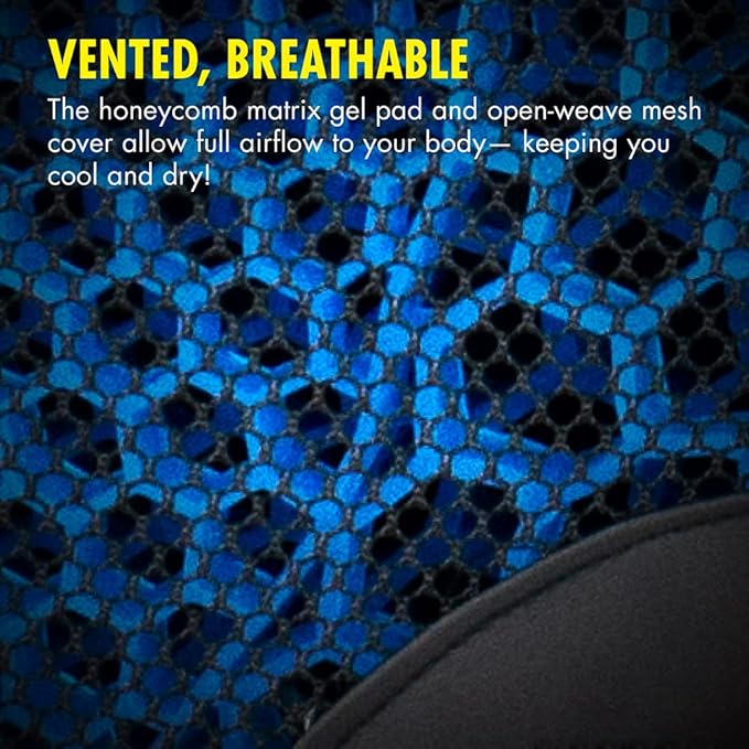 HEALTHMATE IN9115 Comfy Gel Coccyx Cushion Gel Seat Cushion for Long Sitting for Back, Sciatica and Tailbone Pain Relief, for Office Chair, Car, Wheelchair, Long Trips