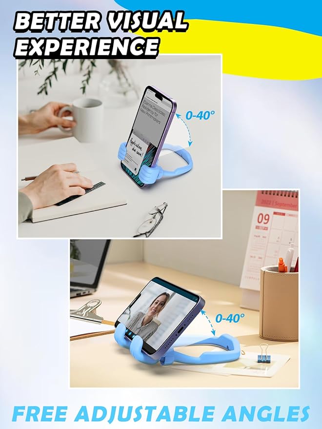 Valentines Day Gifts for Teen Boys Girls Kids: Thumbs Up Lazy Phone Stand Holder Gift for Men Women Adults Funny Gadgets Teenage Dad Father Mom Husband Wife Who Have Everything Cute Things