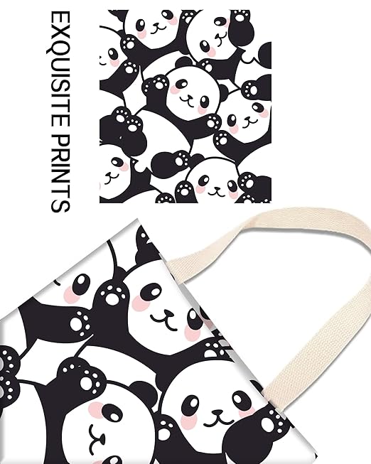 Car Garbage Can, Trash Bag for Vehicle, Travelling, Camping - Hanging Organizer With Cute Smile Panda Design for Back Seat