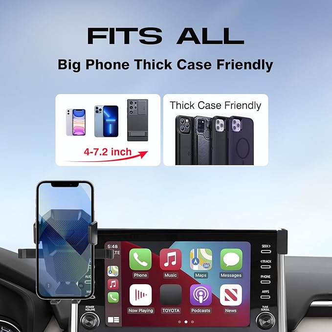 Car Phone Holder for 2019-2025 Toyota RAV4 Accessories,Adjustable GPS RAV4 Phone Mount for 7/8-inch Screen,Hands-Free Ultra Stable RAV4 Air Vent Phone Stand