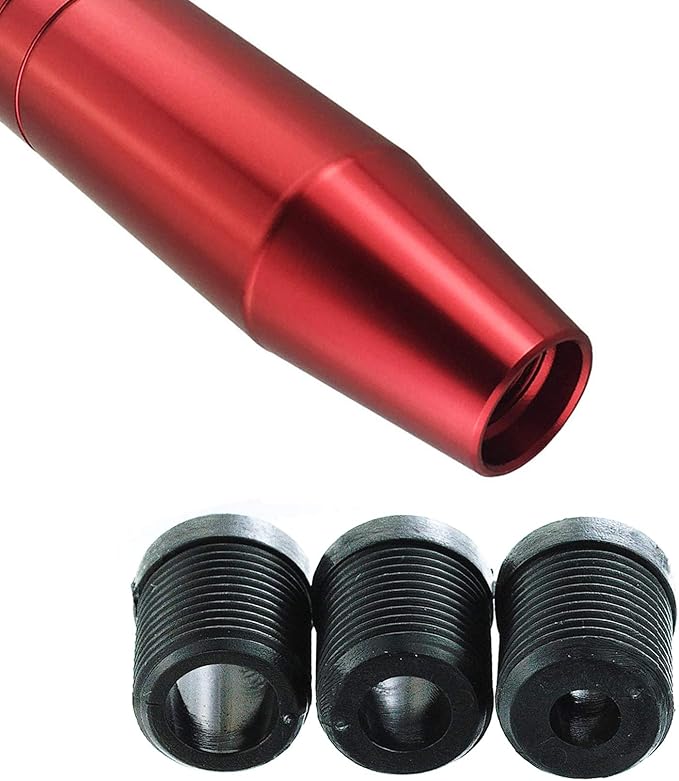 Abfer 5" Red Shift Knob, Aluminum Alloy Weighted Shifter Knobs Metal Gear Lever Stick Handle Fit Most Automatic Manual Vehicle