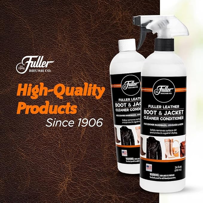 Fuller Brush Leather Boot and Jacket Cleaner Conditioner - Natural Oil Formula for Leather, Vinyl, Backpacks & Luggage - Removes Dirt, Dust, and Grime - Pack of 1