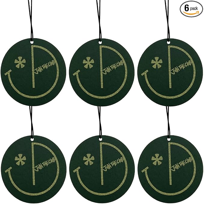 Join The Club 6-Pack Oudwood Car Air Freshener with Natural Essential Oils for Aromatherapy - Exquisite Hanging Scent for Men - Perfect for Cars & Compact Areas - Car Accessories