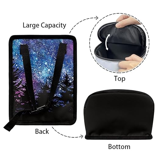 1.2 Gallons Car Garbage Bag Hanging, Aurora Forest Trash Bin for Car, Adjustable Hanging for Tail of Console/Back of Seats, Odor-Free with Zipper Leak-Proof Lid Design, Mini and Convenient