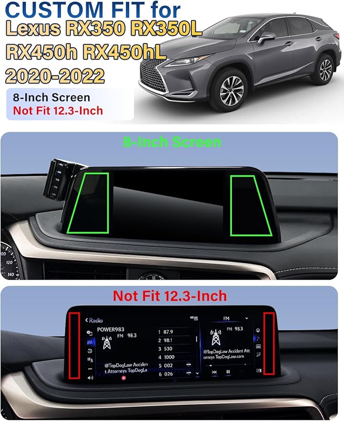 Phone Holder for Lexus RX350 RX350L RX450h RX450hL 2020-2022 Accessories 8-Inch Screen, Car Magnetic Phone Mount for MagSafe, Strong Magnets Fast Wireless Charger Phone Base(Not Fit 12.3-Inch)