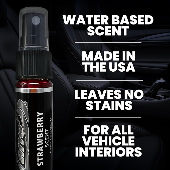 Lane's Premium Car Air Fresheners - Strawberry Scent Water Based - 1oz Eliminate Bad Odors of Pet & Food From Car Interior Leather, Carpet, Upholstery Great For Cars, Trucks, SUVs, RVs & More