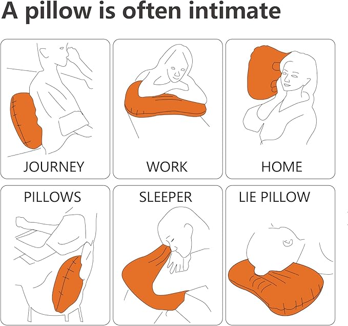 Lumbar Travel Pillow,Compact Adjustable Air Lumbar Support Pillow for Car Ride,Train or Airplane Trip,Versatile Inflatable Pillow for Backpacking Camping and Sleeping