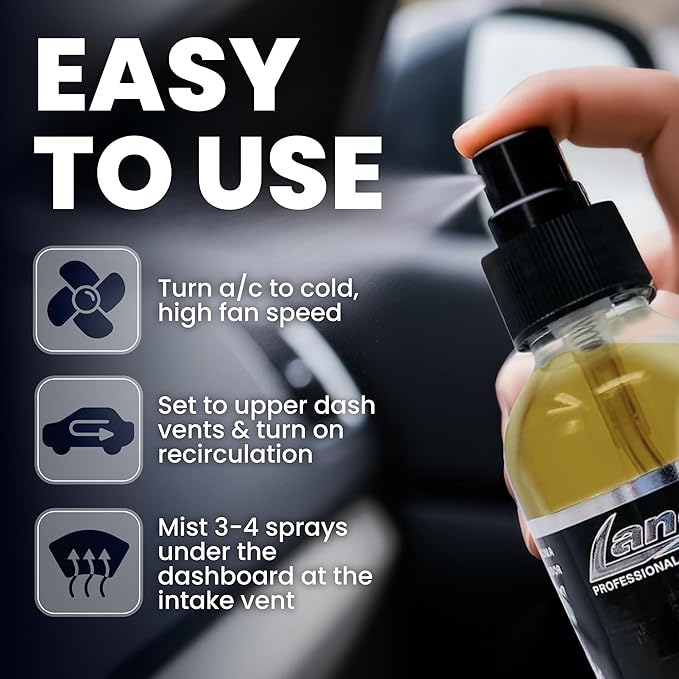 LANE’S Premium Car Air Freshener "Vanilla" - 4oz Water-Based, Long-Lasting Auto Scent Spray - Food, Pet, Odor Smell Deodorizer for Cars, Trucks, SUVs' Interior Leather, Carpet, Upholstery