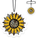 Leopard Sunflower Car Air Fresheners Hanging Air Fresheners Scented Hanging Ornaments Refresh Airs Fragrant Pendant Sunflower Car Accessories Interior Decor Home Sunflowers Gifts for Men Women