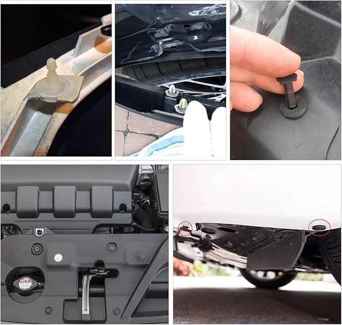GOOACC - GRC-34 Push Bumper Fastener Rivet Clips with 18 Most Popular Sizes Auto Push Pin Rivets for Benz, BMW, Toyota, Honda, Subaru, Nissan, Mazda etc