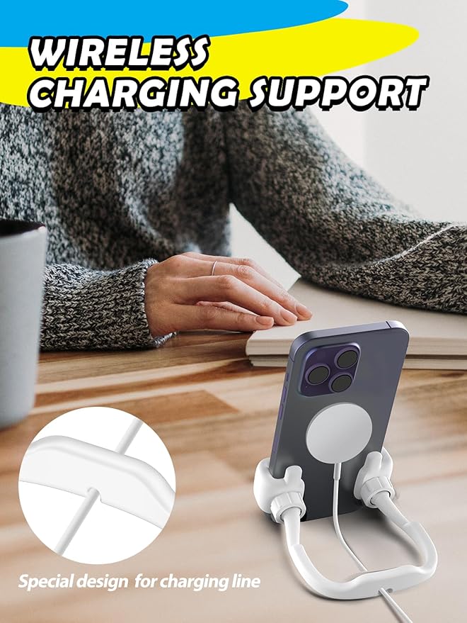 Valentines Day Gifts for Men Women Teens Kids: Thumbs Up Lazy Phone Stand Holder for Desk Funny Gadgets for Teenage Boys Girls Dad Father Mother Mom Son Daughter Husband Wife Adults Gifts for Easter