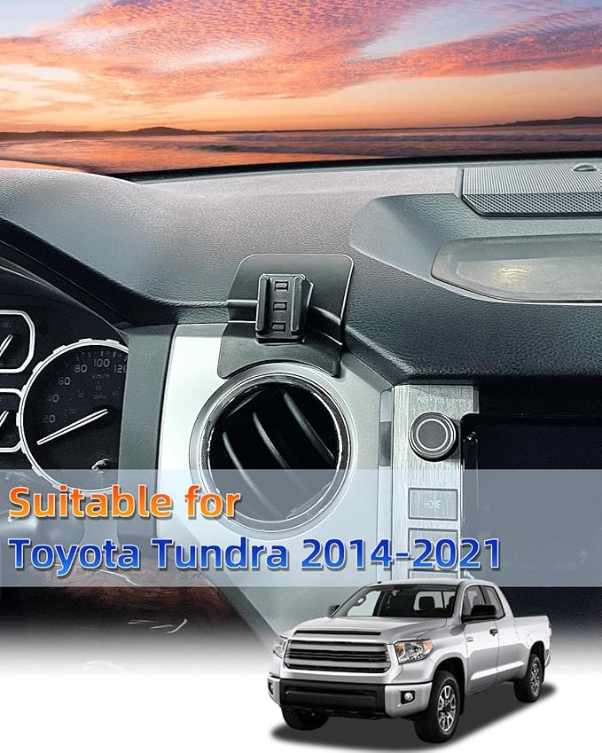 PZK Car Phone Mount for Toyota Tundra 2014 2015 2016-2020 2021 Accessories Custom Air Vent Phone Holder Compatible with Magsafe Hands Free 360° Rotation Cell Phone Automobile Cradles