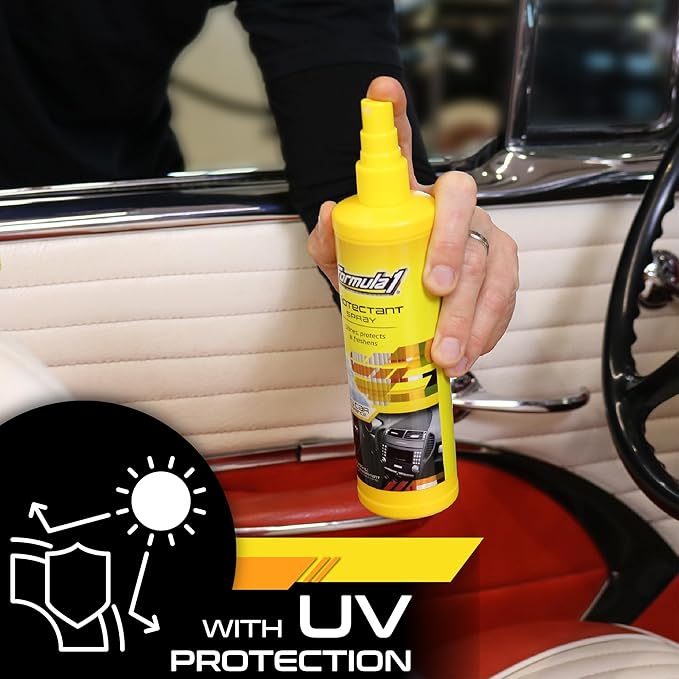 Formula 1 Interior Detailing Protectant Spray, Car Interior Cleaner with Lasting Citrus Fragrance and UV Protection, Safe for Vinyl, Rubber, Plastic, & Dashboard - 10oz