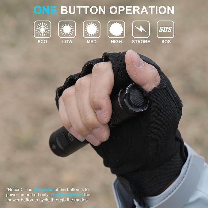 WUBEN C3 Flashlight 1200 High Lumens Rechargeable Flashlights 6 Modes Super Bright IP68 LED Tactical Flashlight for Camping, Home, Emergency, Rescue, Hunting, Inspection, Repair, Tool Gifts for Men