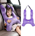 FLORICH Kids Travel Pillow, Car Sleeping Travel Pillow for Kids, Washable H-Shaped Pillow for Adults and Children to Support Head and Body for Road Trips Pillow for Car (Purple)