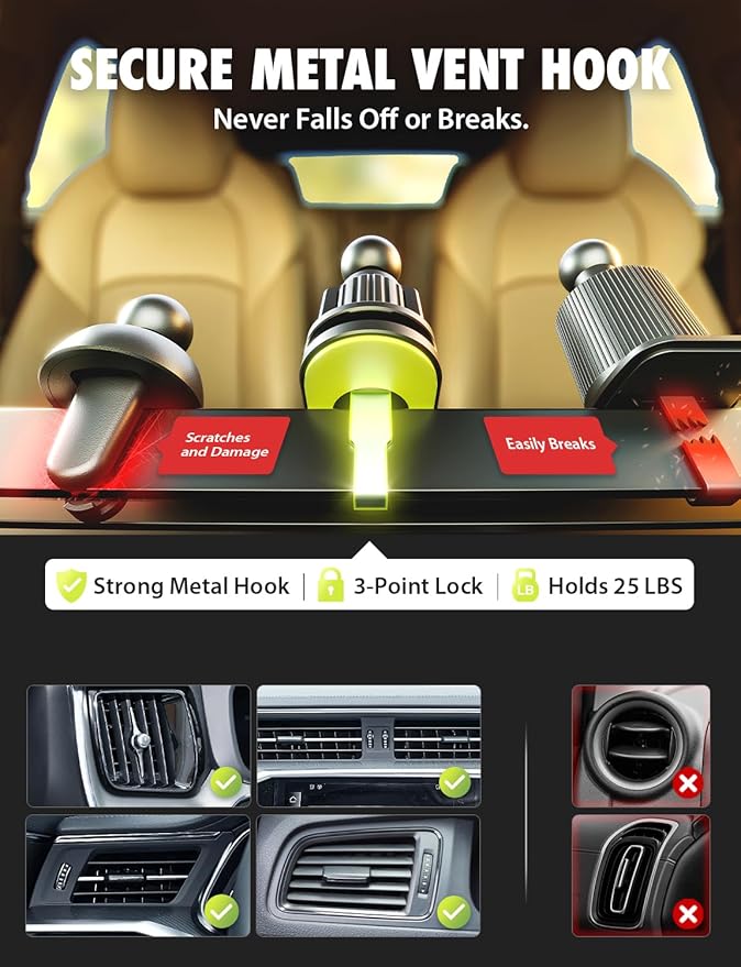 Bracketron PwrUp Auto 15W Qi Fast Wireless Charging Car Mount Dashboard Windshield Air Vent Cell Phone Charger Cellphone Holder