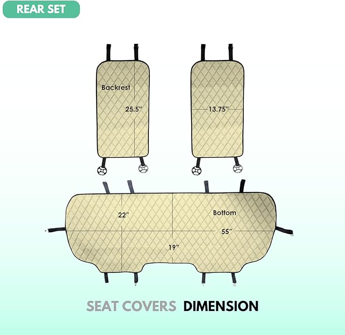 FH Group Car Seat Cover Cushion - Cars Trucks SUV, Neosupreme Car Seat Cushions, Waterproof Car Seat Cover Cushion, Universal Fit Car Seat Protector Rear Set Pink