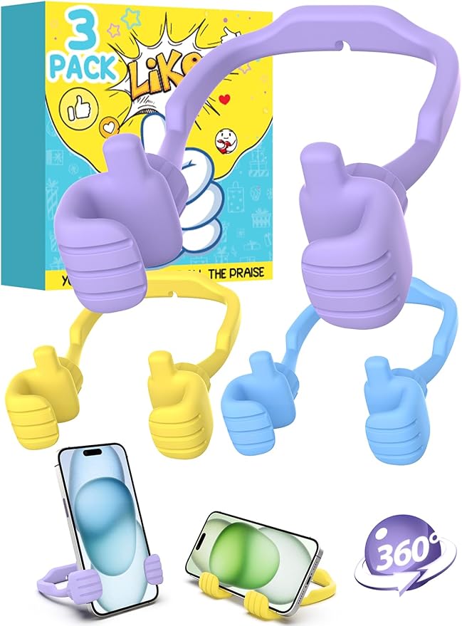 Valentines Day Gifts for Teens Girls Kids Boys: Gifts for Men Women Thumbs Up Lazy Cellphone Holder for Desk Funny Gifts for Her Adults Teenager Mom Husband Friends Stuff Who Have Everything Ideas