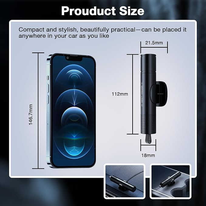 Window Breaker Seatbelt Cutter, 2-in-1 Car Window Breaker Tool,Emergency Glass Breaker and Auto Escape Tool，Safety Hammer for Car Accessories