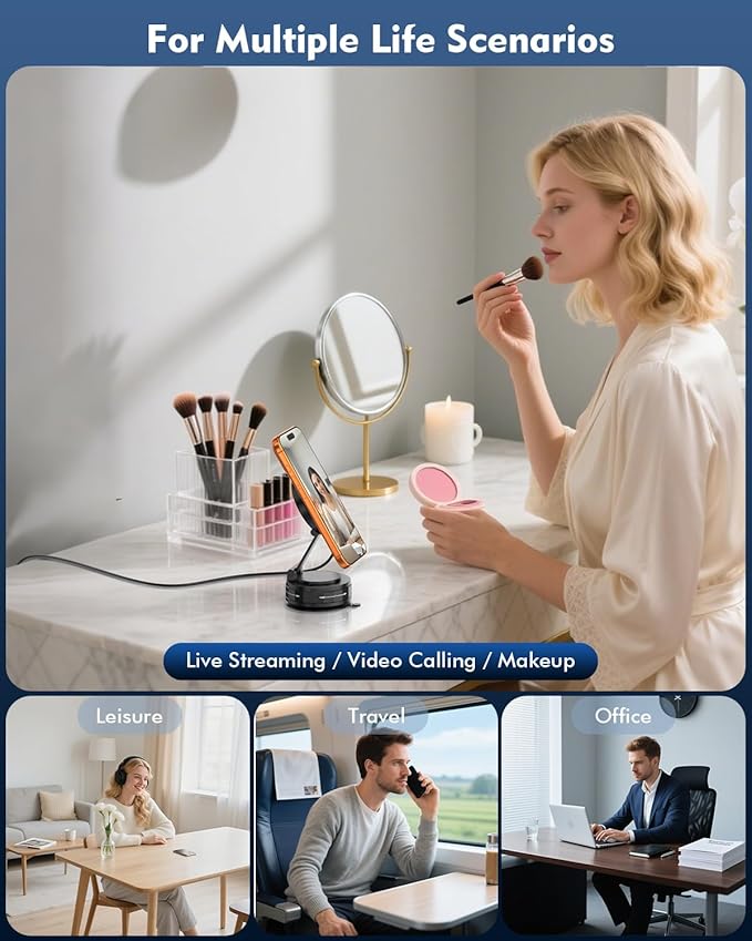 Wireless Car Charger, MagSafe Car Mount Charger [15W Magnetic Fast Wireless Charging] 360° Adjustable Phone Holder Compatible with iPhone 17 16 15 14 13 12 11 X/XS, Samsung S23 Ultra S22 S21 S20/S10+