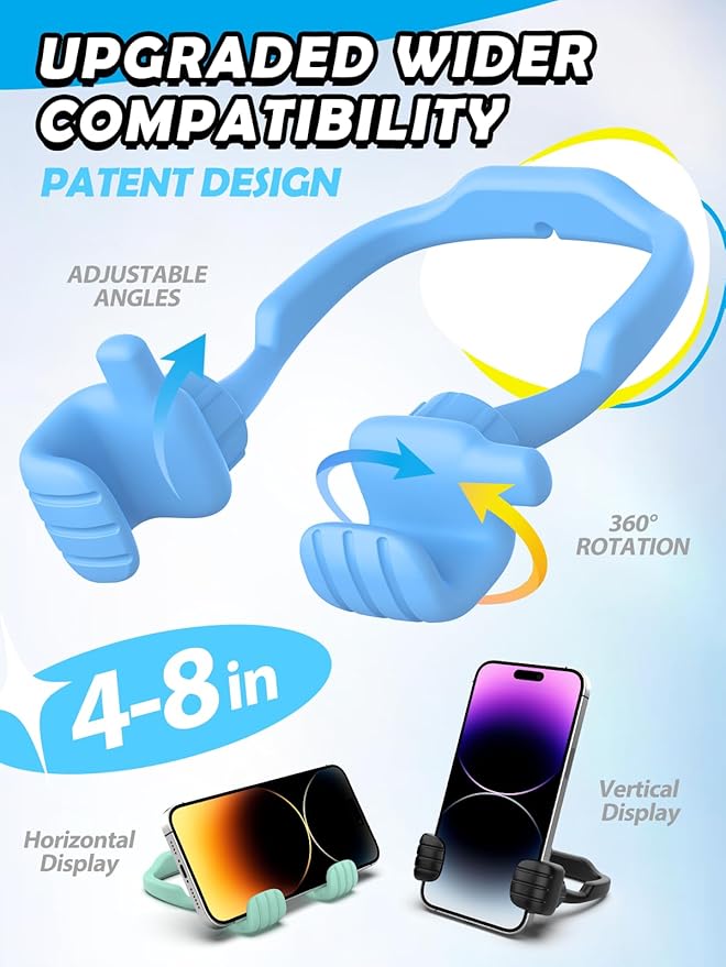 Valentines Day Gifts for Teens Boys Kids Him Men: Thumbs Up Lazy Phone Stand Cell Phone Holder for Desk Funny Gifts for Girls Teenage Women Husband Wife Dad Cool Gadgets Easter Stuff Birthday Ideas