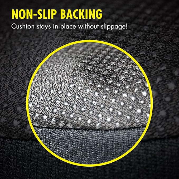 HEALTHMATE IN9115 Comfy Gel Coccyx Cushion Gel Seat Cushion for Long Sitting for Back, Sciatica and Tailbone Pain Relief, for Office Chair, Car, Wheelchair, Long Trips