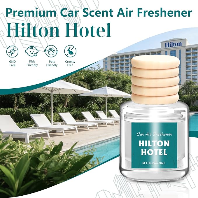 AROIC Premium Scent Car Air Freshener, 6 Pack Hotel Scent Collection Diffuser Set, Long Lasting Luxury Fragrance Essential Oil Aromatherapy, Hanging Air Freshener for Car Interior Accessories Unisex