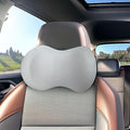 SPRFUFLY Cozy Car Headrest Pillow, Car Pillow for Driving with Adjustable Strap, Breathable Removable Cover & Ergonomic Design - Softness Travel Car Neck Pillow(Moonlight Silver, 1PC)