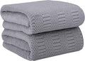 JML Microfier Bath Towels Set, Large Microfier Body Towel for Adult, 2 Pack, 30" x 60", Oversized, Soft, Super Absorbent, Fast Drying, Use for Suana,Gym,Sport, Fitness, Yoga, Diamond Cross Grid Gray