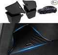 Trunk Storage Bins with Lids for 2026 Tesla Model Y Juniper 5 Seater, 2PCS TPE Side Cargo Organizer Boxes, Rear Trunk Containers with TPE Covers, Custom Fit Tesla Model Y Juniper Accessories