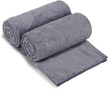 JML Pack of 2 Large Bath Towels Set, Oversized Microfiber Towel for Body, 30" x 60", Fast Drying, Soft Super Absorbent for Yoga, Gym,Spa, Sauna, Shower, Beach, Pool, Sport - Grey Floral Pattern
